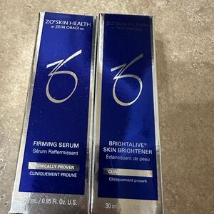 Firming Serum and Brightalive Skin Brightener - Blue and Silver